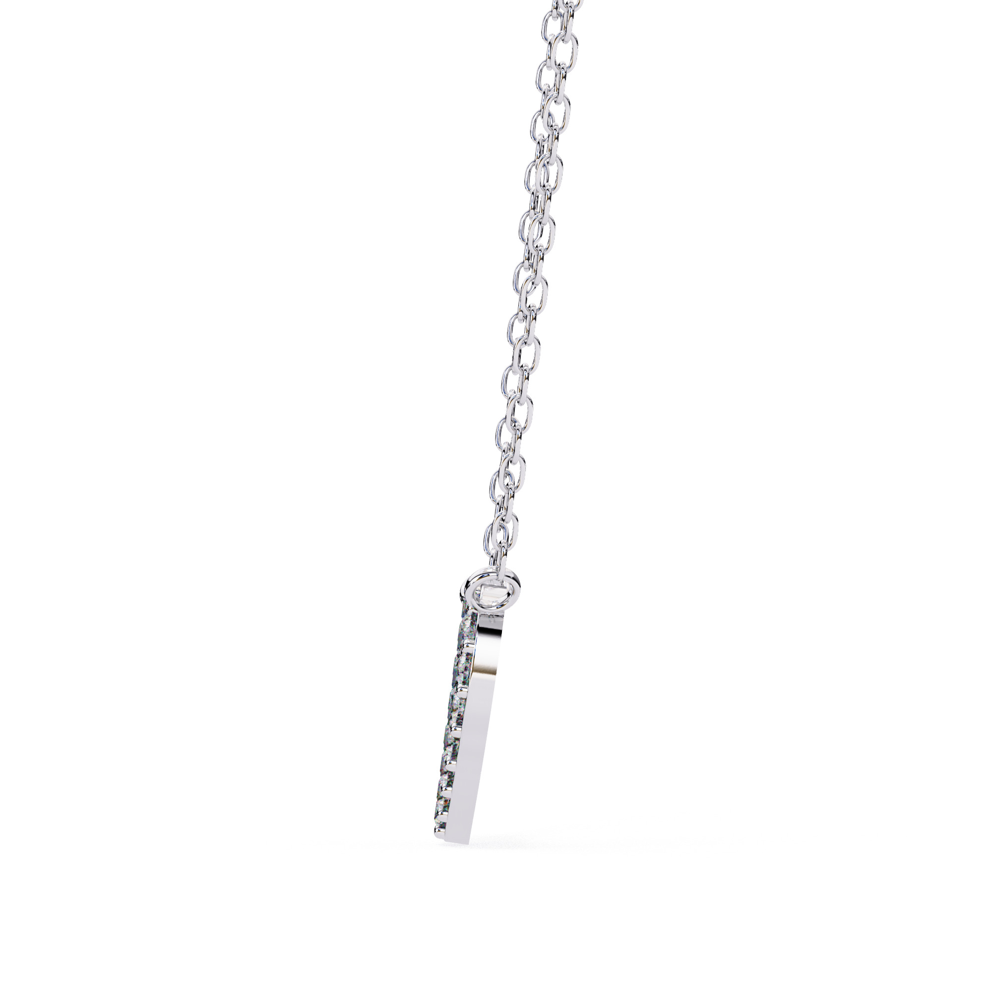 Solitaire Diamond Pendant 360 Animation Renders 3dm stl details 3D print model_8