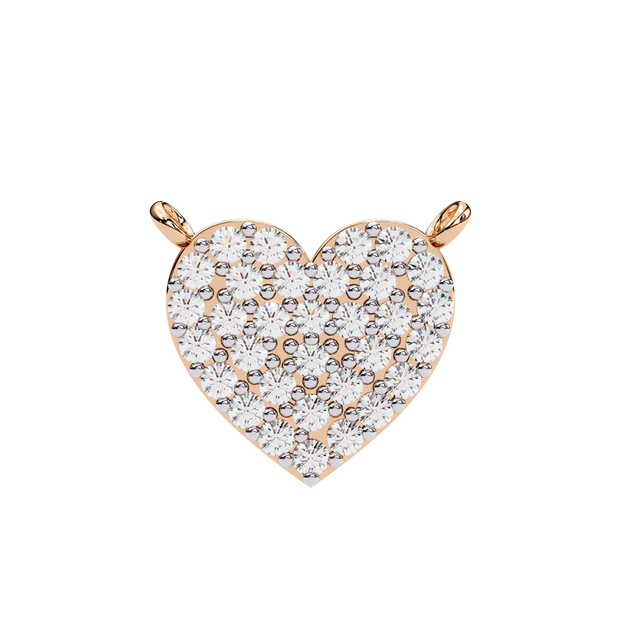 Solitaire Diamond Pendant 360 Animation Renders 3dm stl details 3D print model_16
