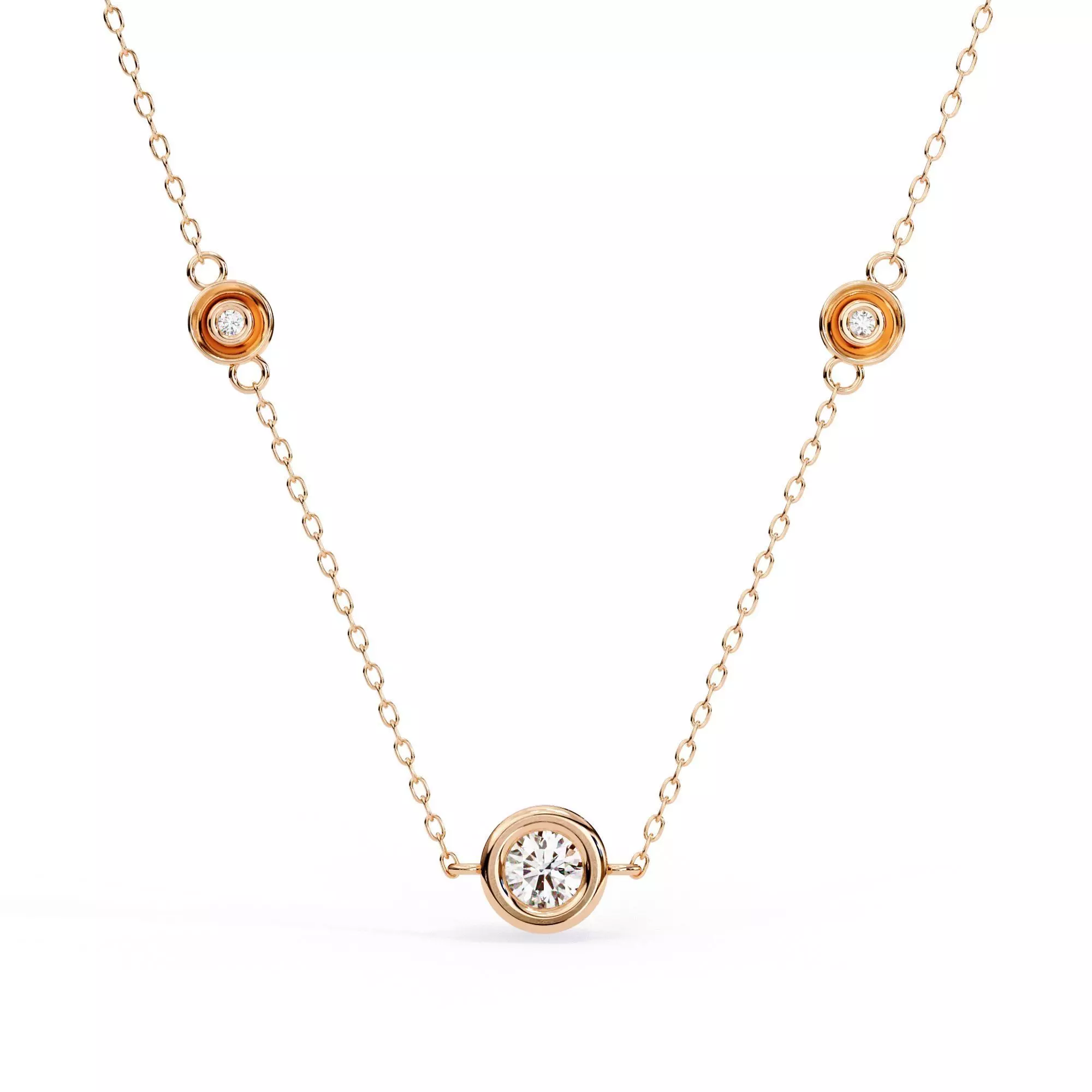 Solitaire Diamond Pendant 360 Animation Renders 3dm stl details 3D print model_0