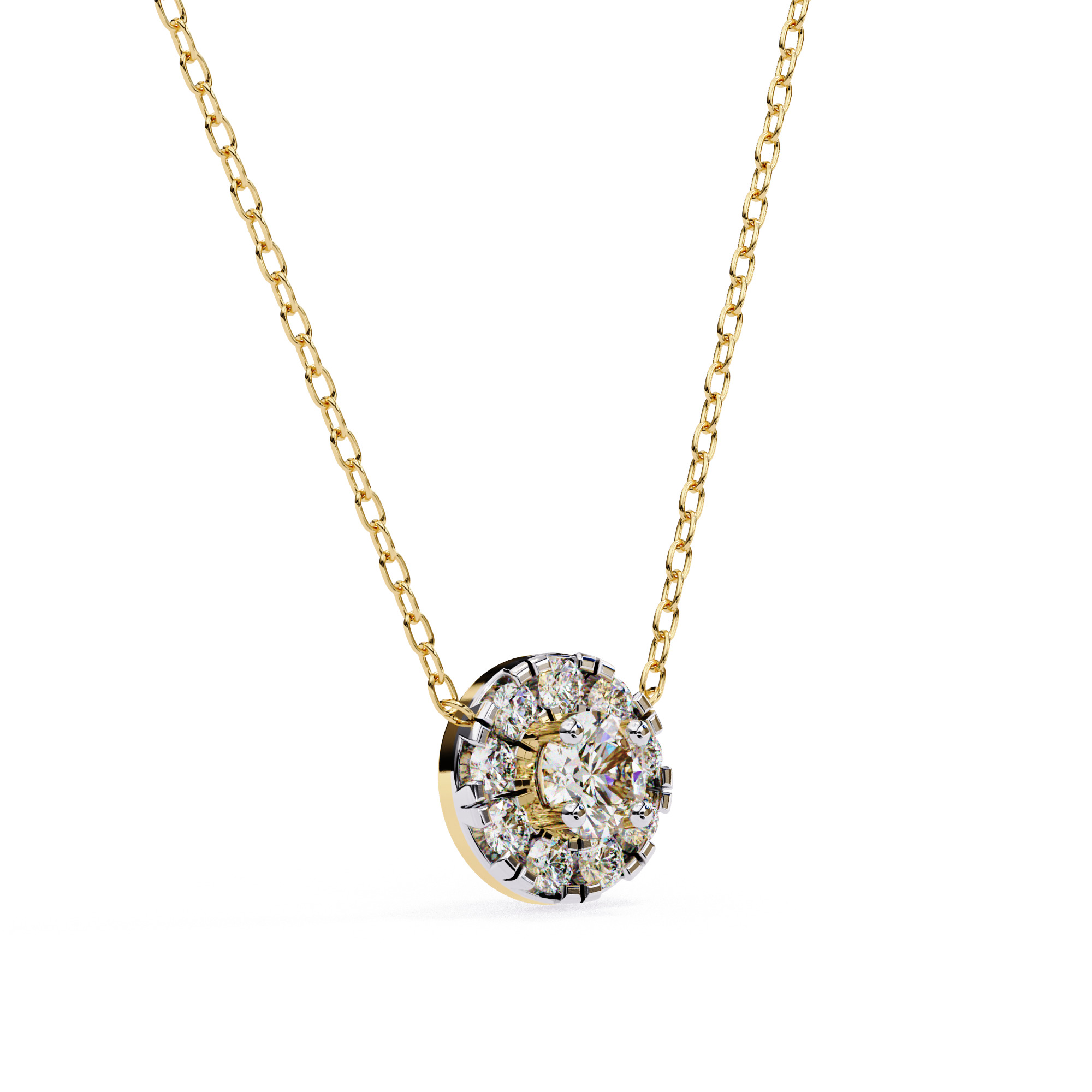 Solitaire Diamond Pendant 360 Animation Renders 3dm stl details 3D print model_23