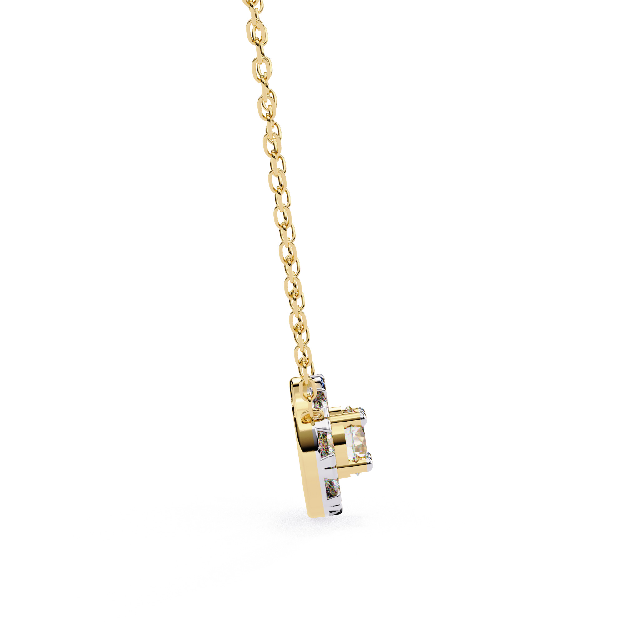 Solitaire Diamond Pendant 360 Animation Renders 3dm stl details 3D print model_7