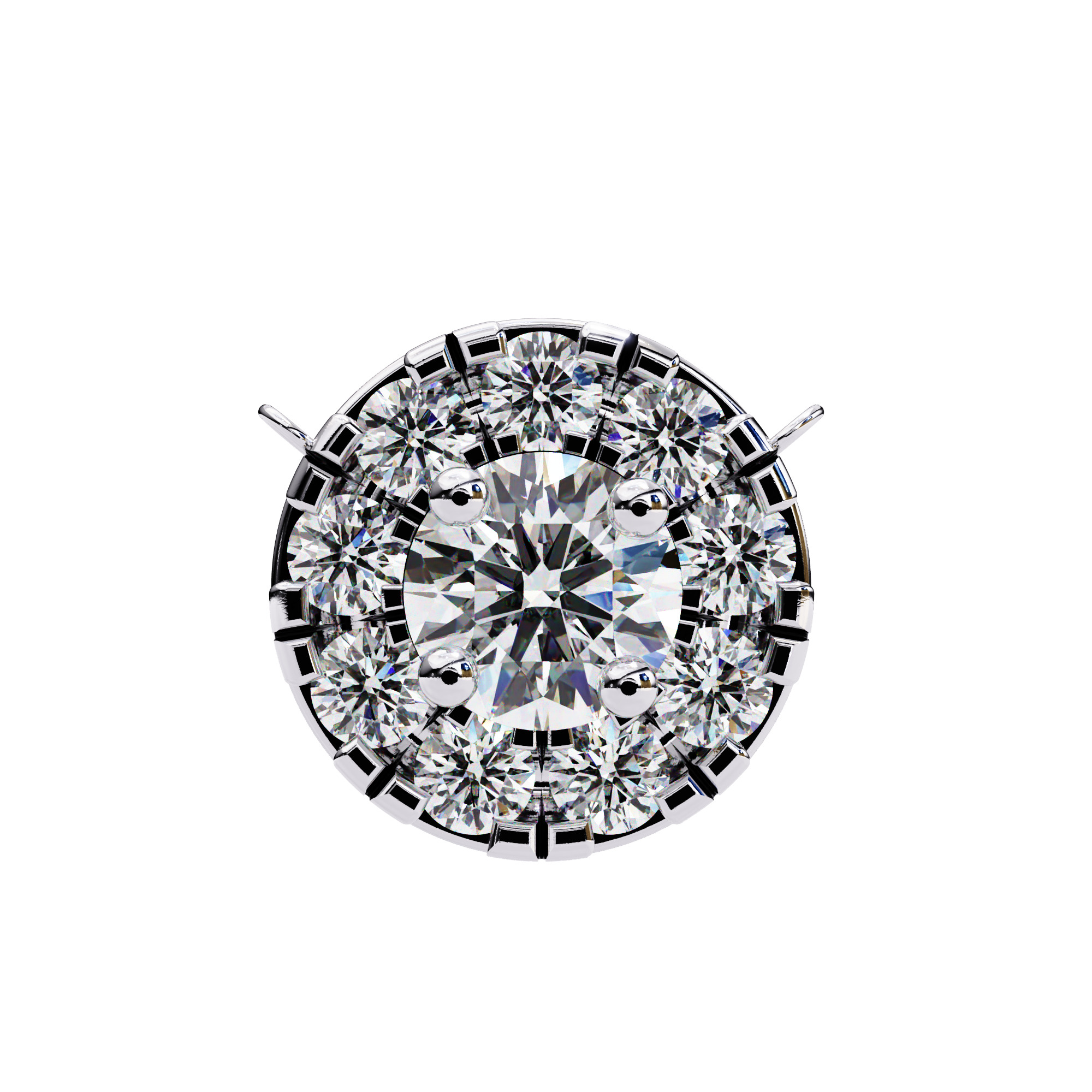 Solitaire Diamond Pendant 360 Animation Renders 3dm stl details 3D print model_18
