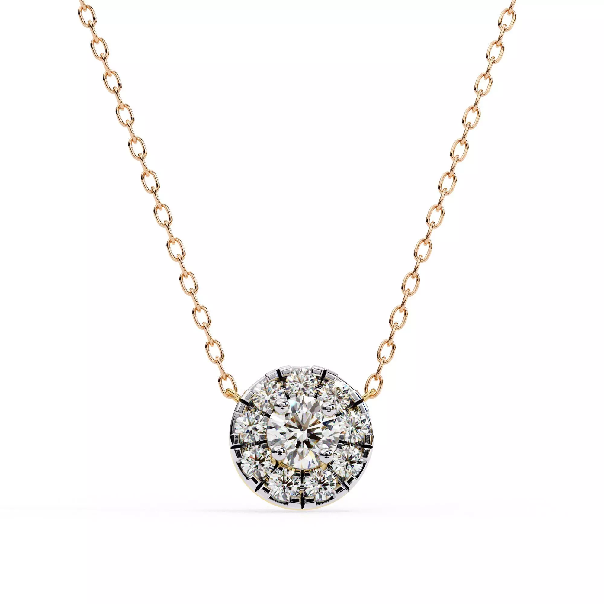 Solitaire Diamond Pendant 360 Animation Renders 3dm stl details 3D print model_0