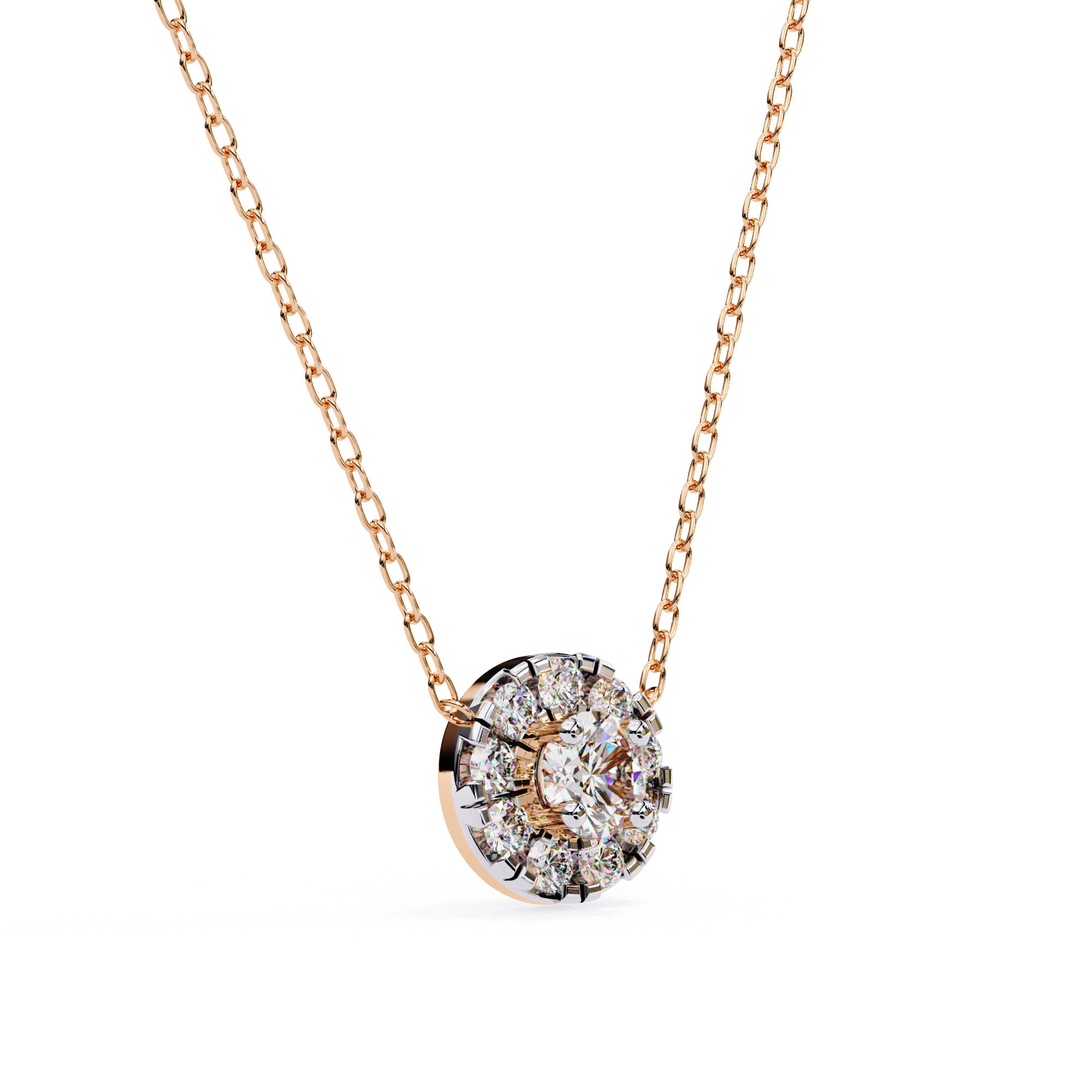 Solitaire Diamond Pendant 360 Animation Renders 3dm stl details 3D print model_4
