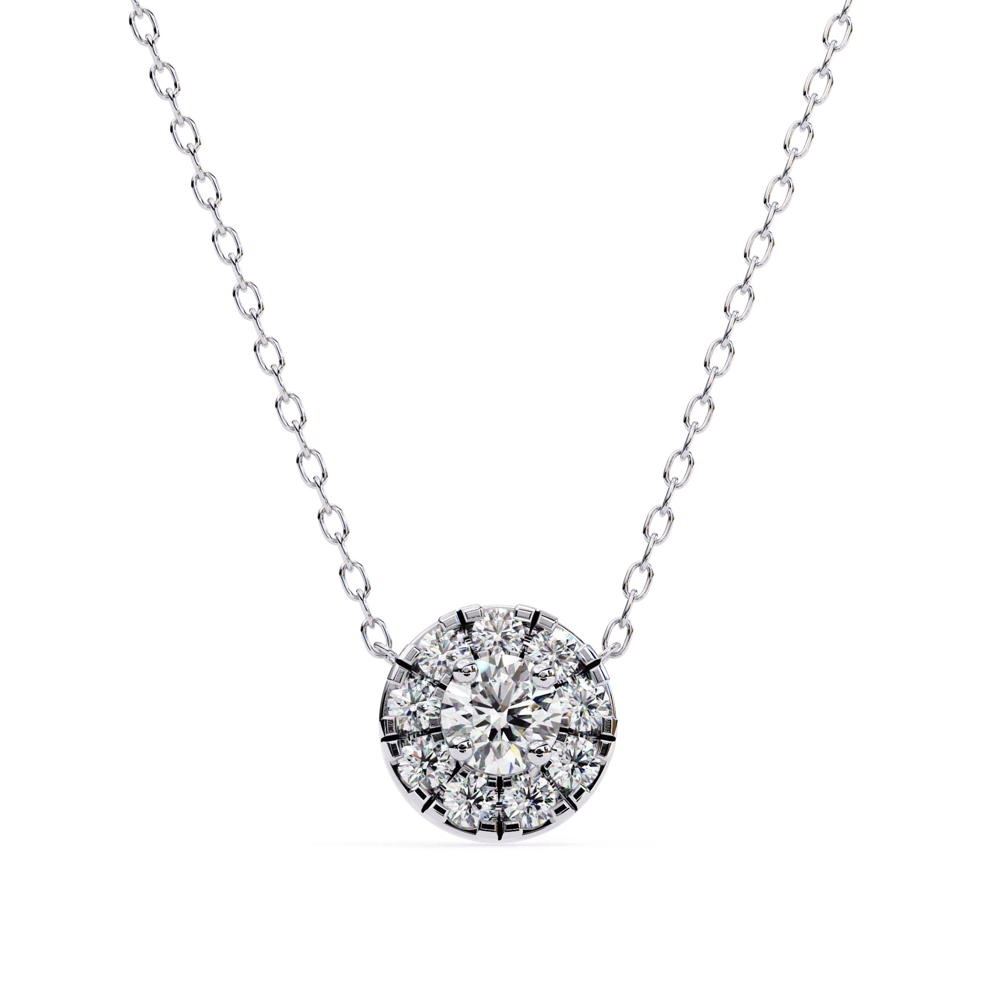 Solitaire Diamond Pendant 360 Animation Renders 3dm stl details 3D print model_21