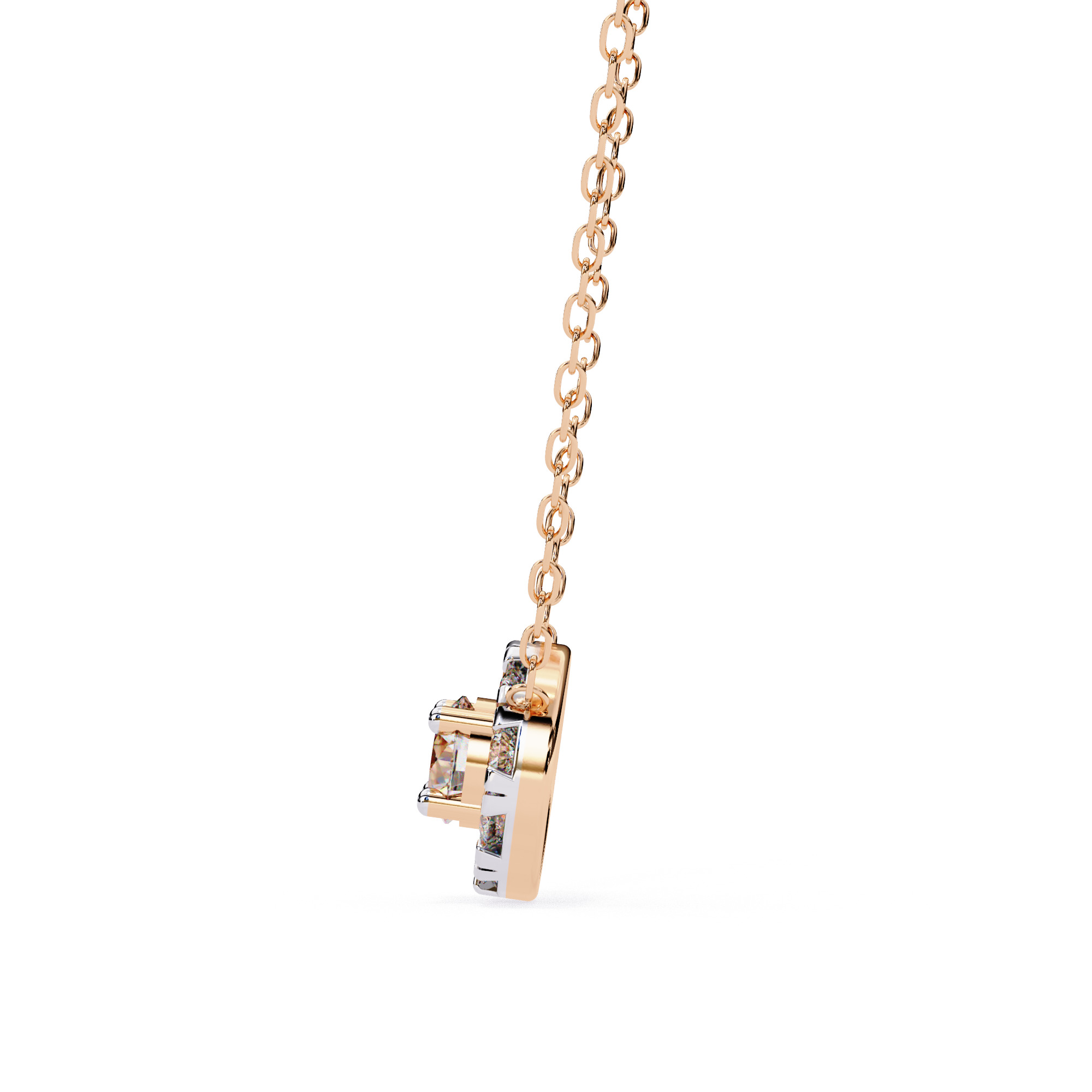 Solitaire Diamond Pendant 360 Animation Renders 3dm stl details 3D print model_10