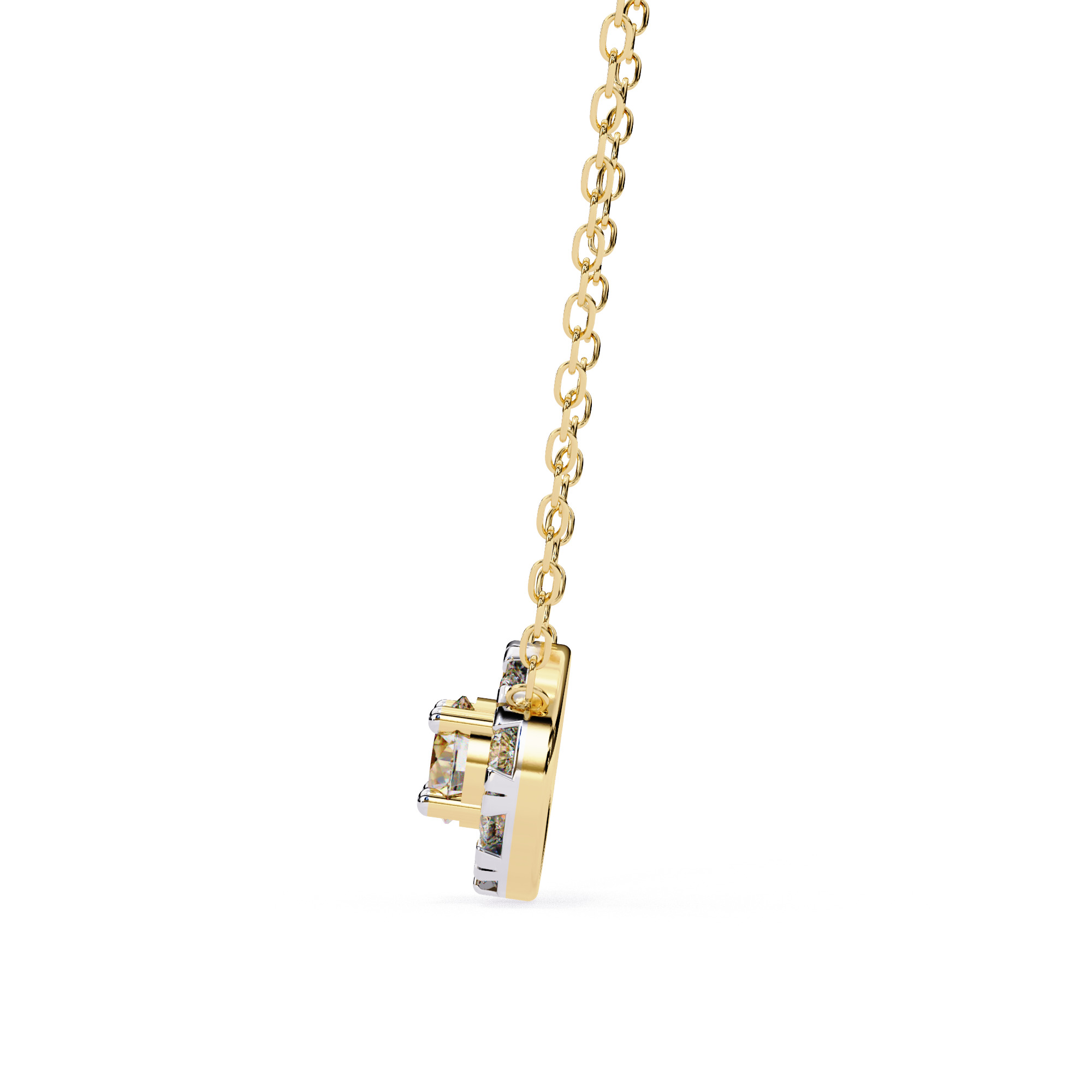Solitaire Diamond Pendant 360 Animation Renders 3dm stl details 3D print model_8