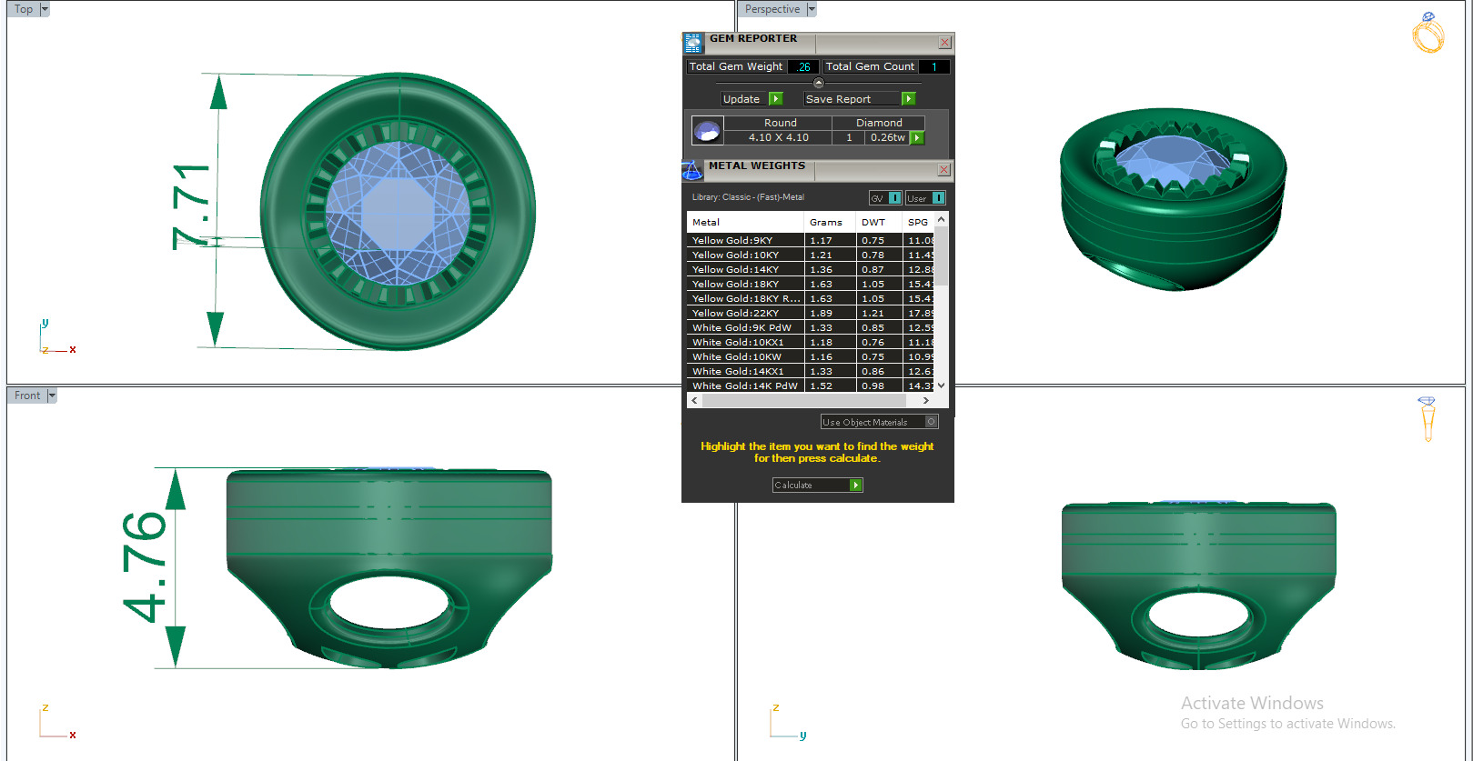 Solitaire Diamond Pendant 360 Animation Renders 3dm stl details 3D print model_15
