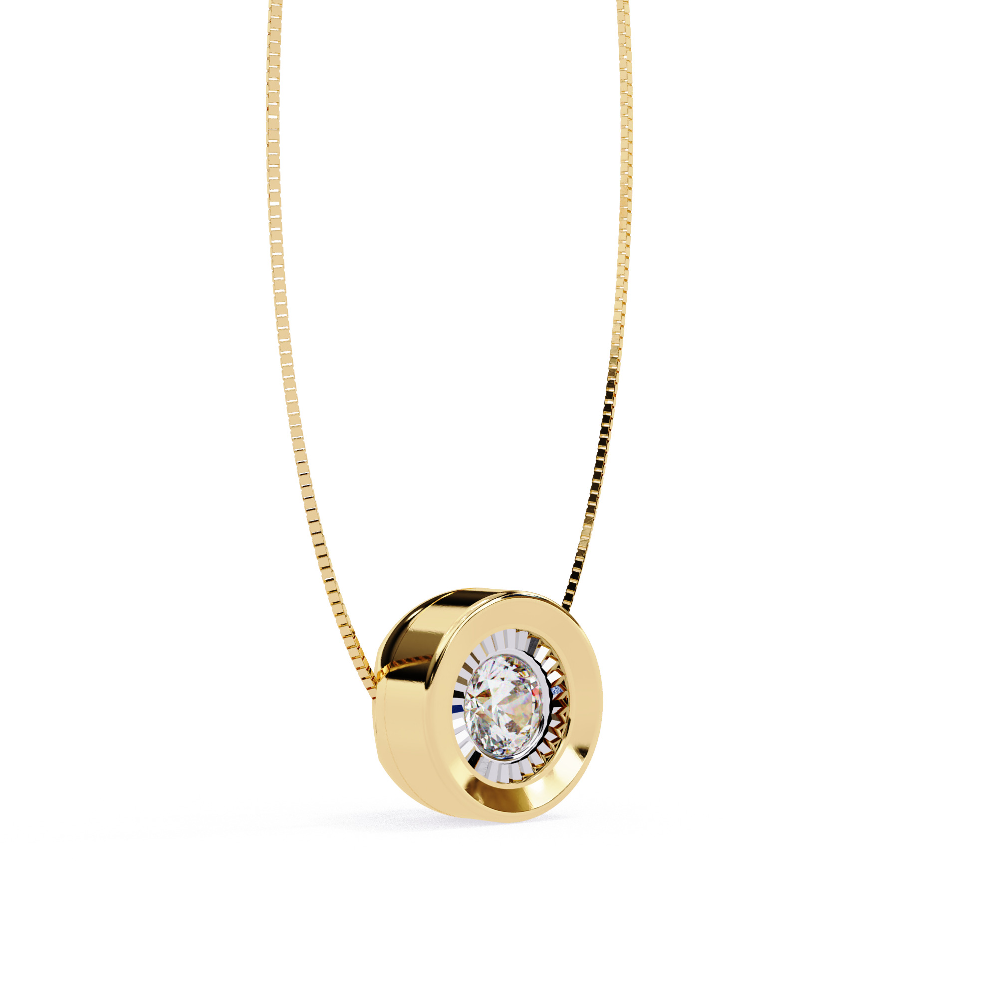 Solitaire Diamond Pendant 360 Animation Renders 3dm stl details 3D print model_11