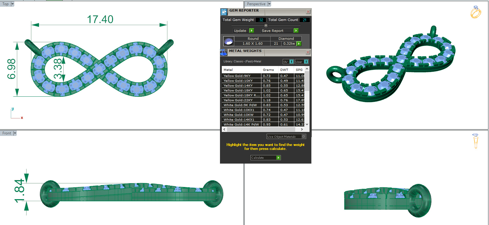 Solitaire Diamond Pendant 360 Animation Renders 3dm stl details 3D print model_15