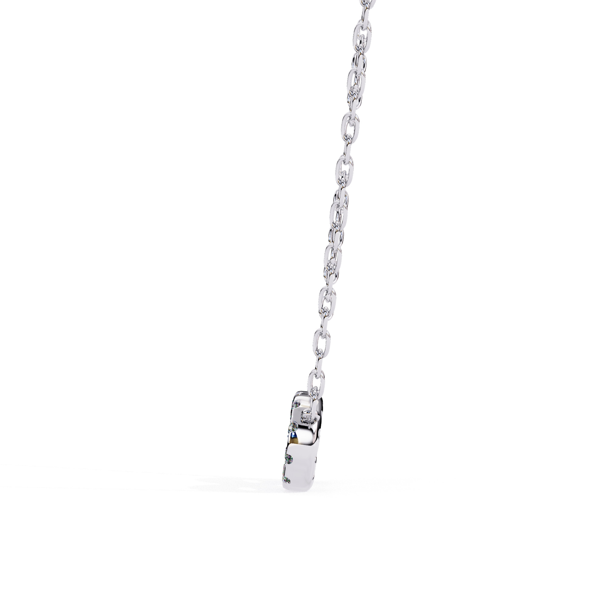 Solitaire Diamond Pendant 360 Animation Renders 3dm stl details 3D print model_3