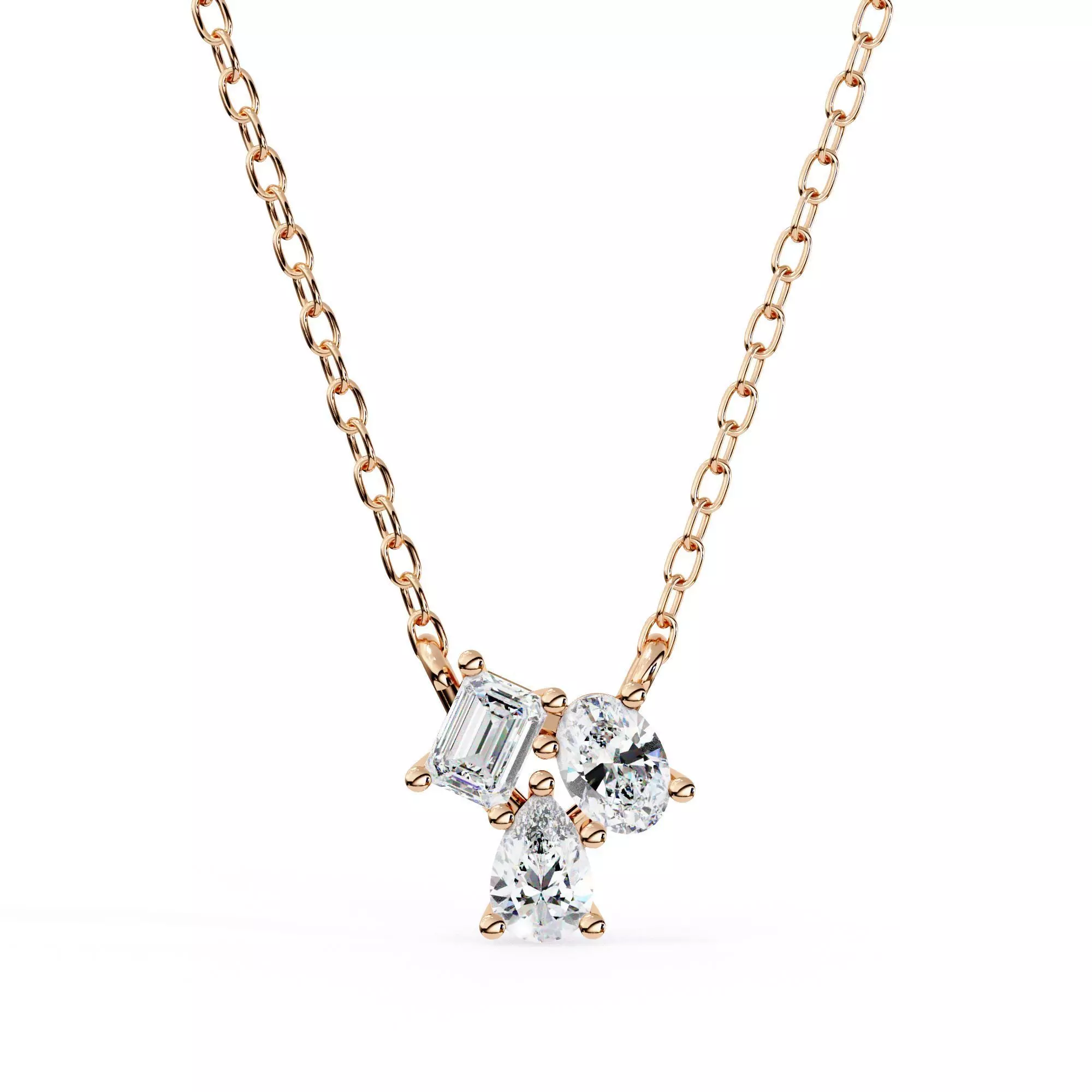 Solitaire Diamond Pendant 360 Animation Renders 3dm stl details 3D print model