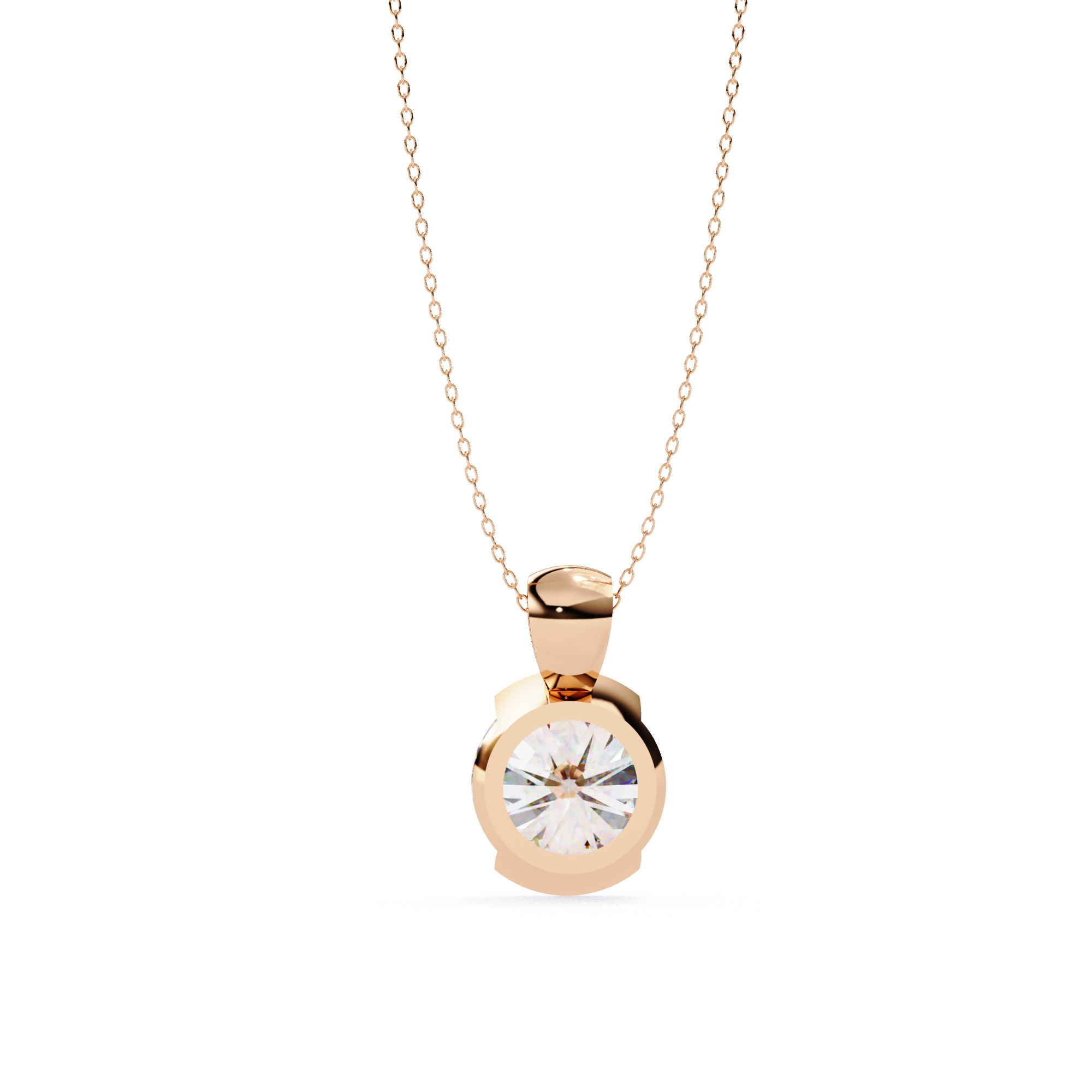 Solitaire Diamond Pendant 360 Animation Renders 3dm stl details 3D print model_8