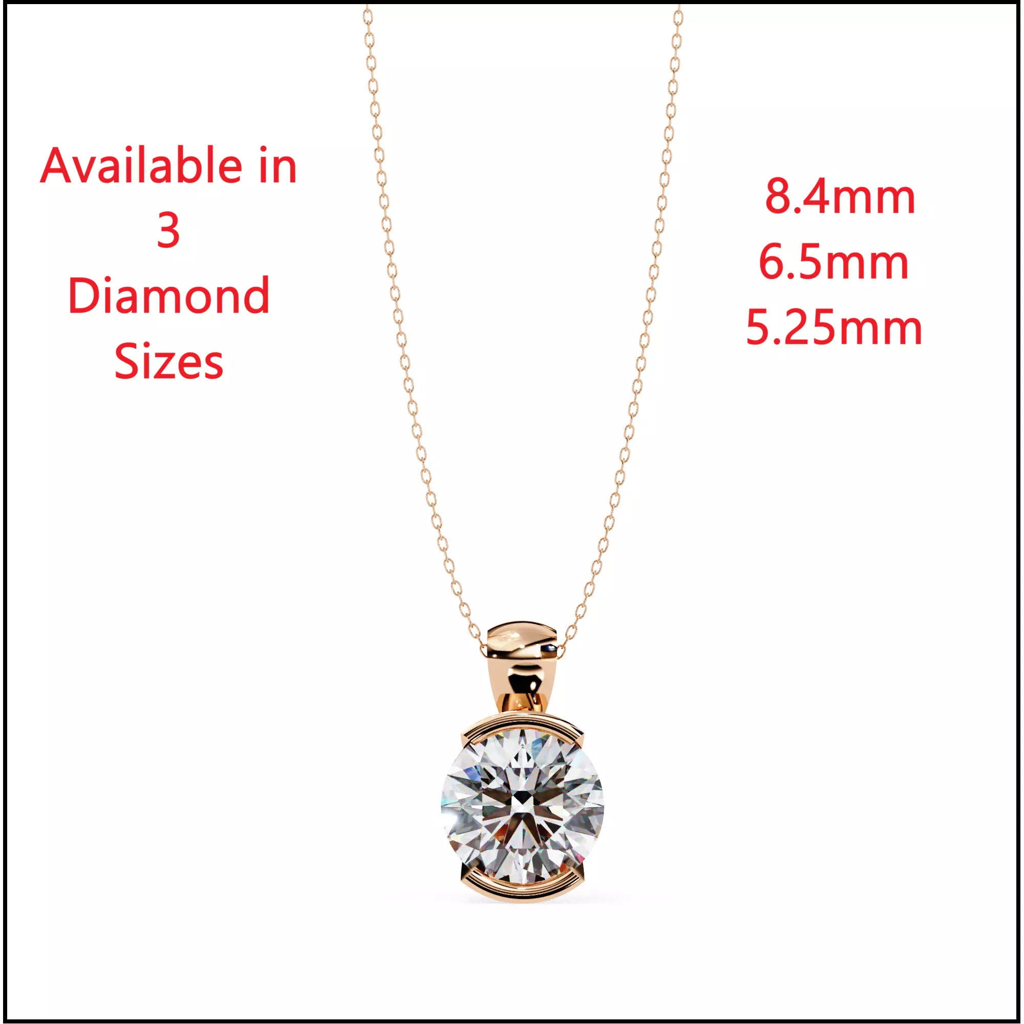 Solitaire Diamond Pendant 360 Animation Renders 3dm stl details 3D print model_0