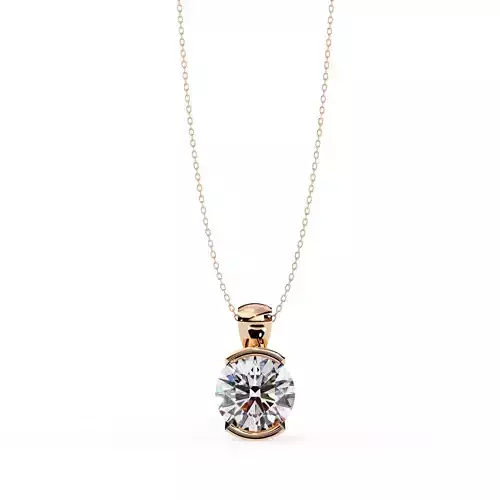 Solitaire Diamond Pendant 360 Animation Renders 3dm stl details 3D print model