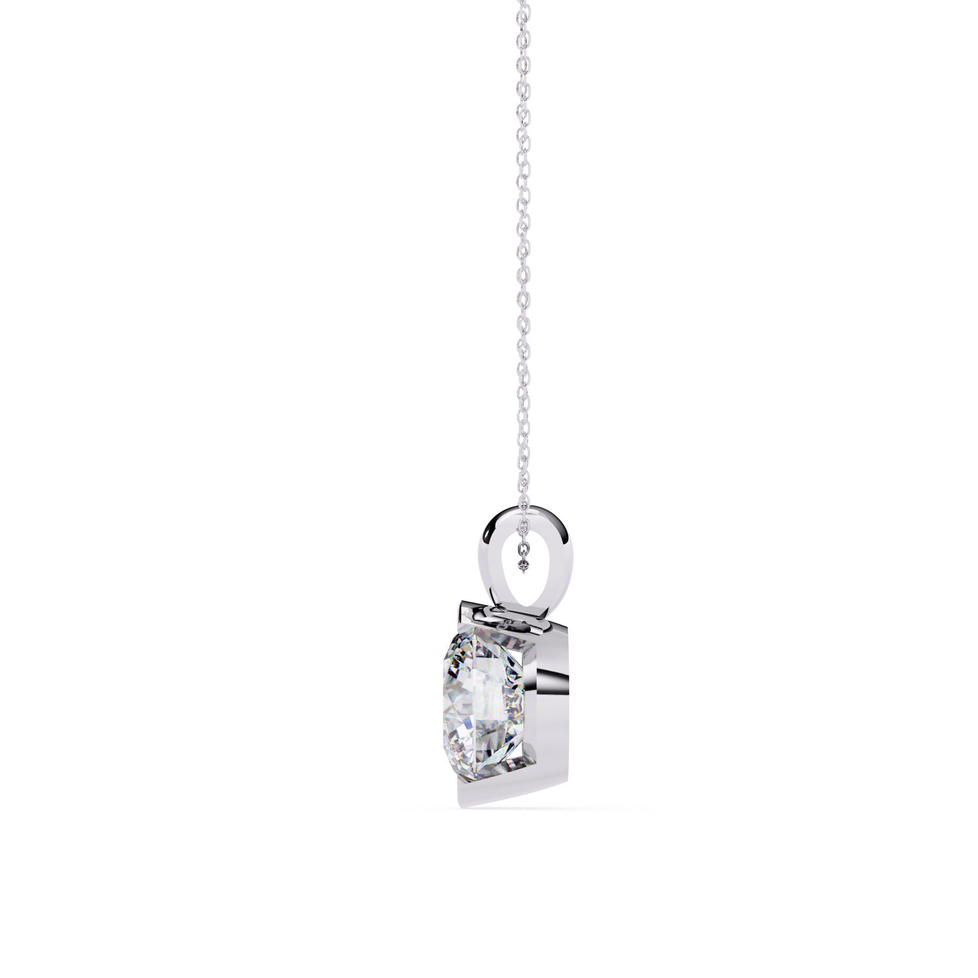 Solitaire Diamond Pendant 360 Animation Renders 3dm stl details 3D print model_23