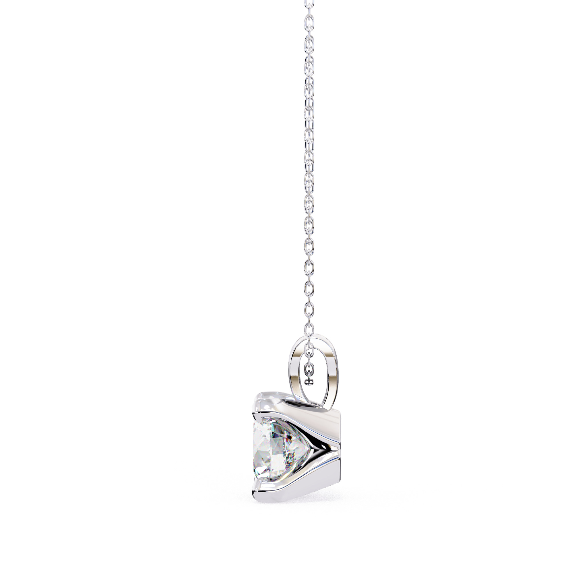 Solitaire Diamond Pendant 360 Animation Renders 3dm stl details 3D print model_20