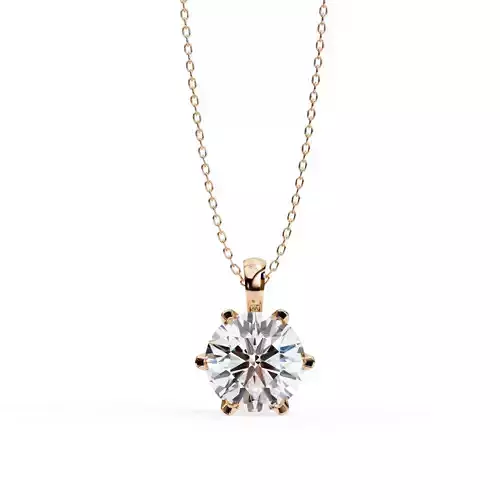 Solitaire Diamond Pendant 360 Animation Renders 3dm stl details 3D print model