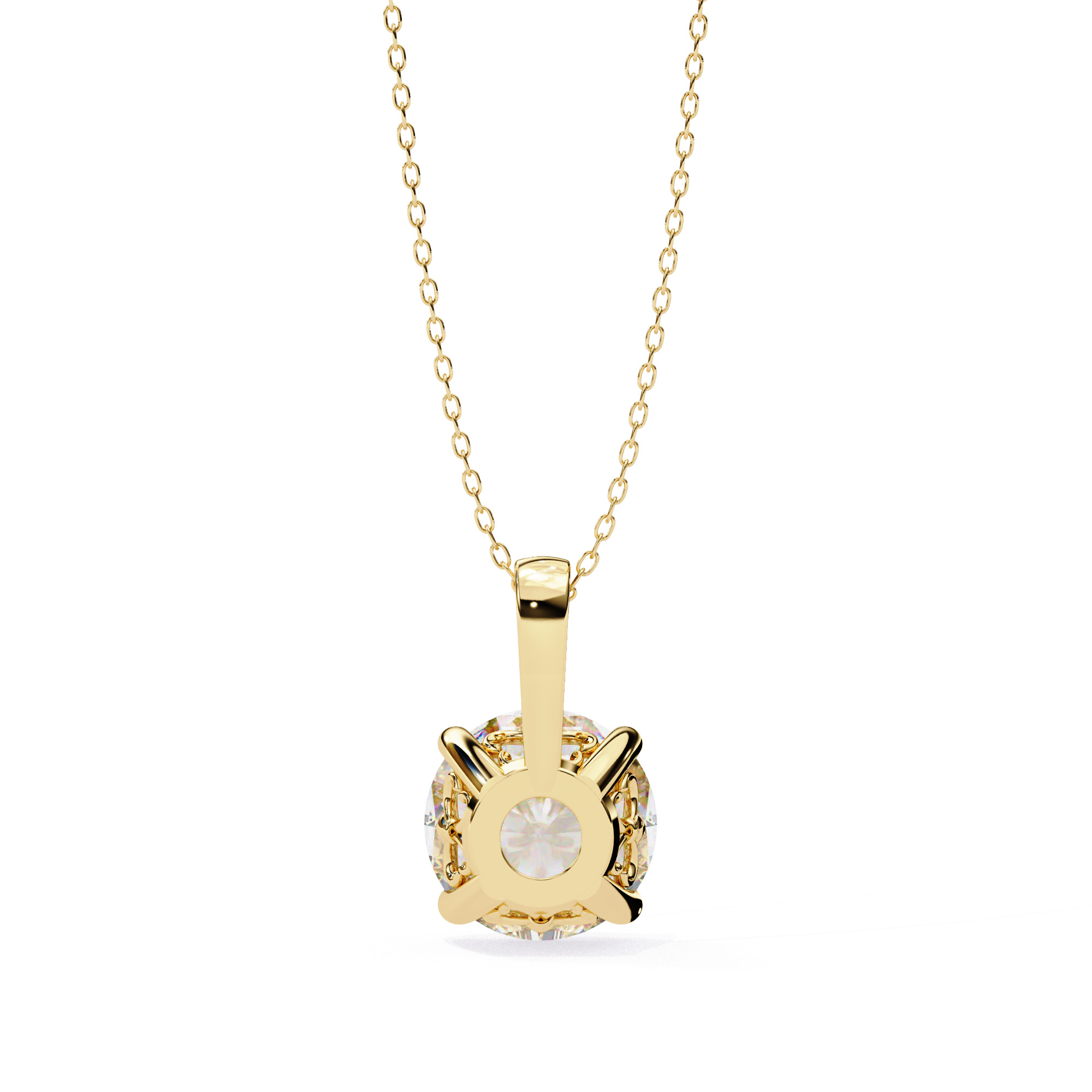 Solitaire Diamond Pendant 360 Animation Renders 3dm stl details 3D print model_7