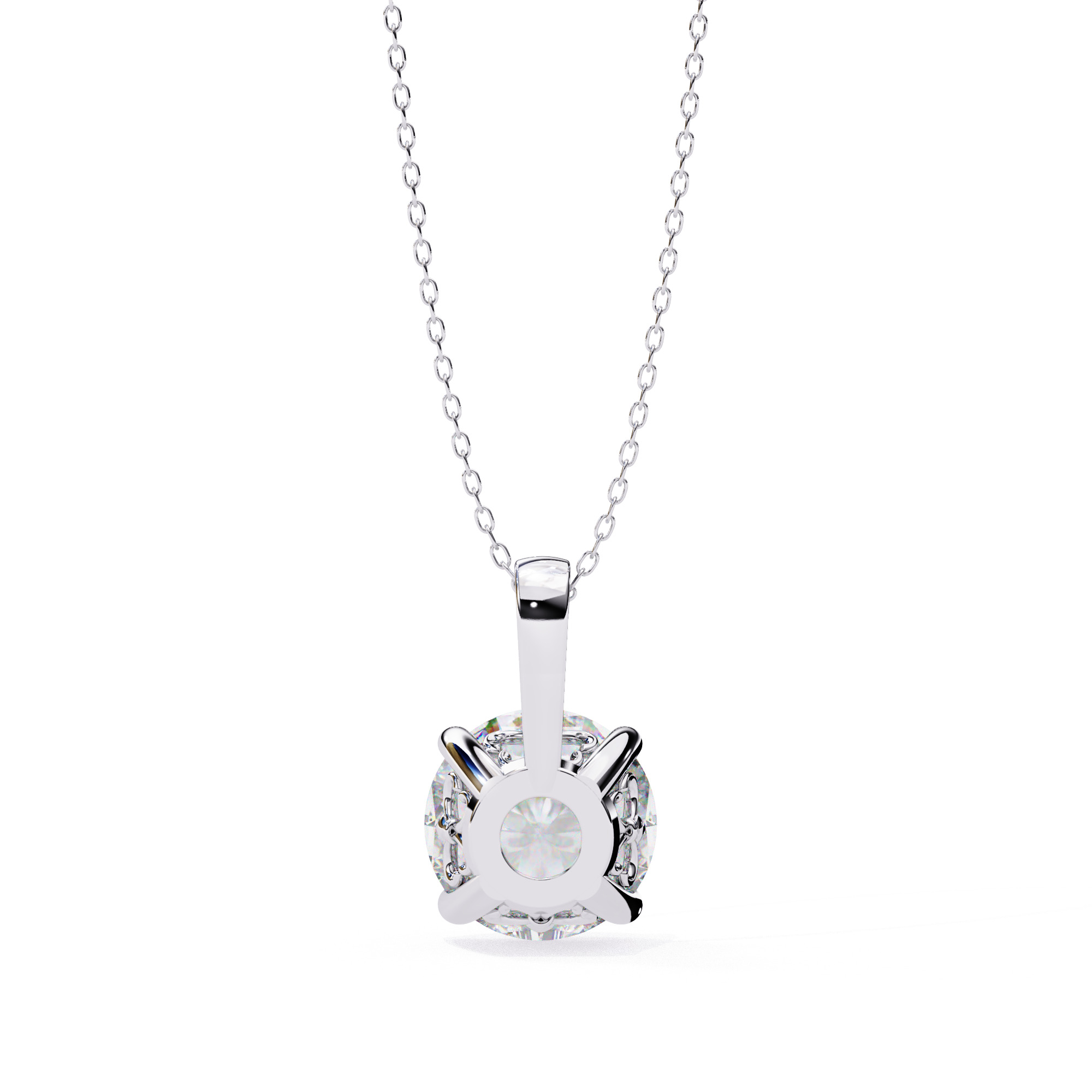 Solitaire Diamond Pendant 360 Animation Renders 3dm stl details 3D print model_6