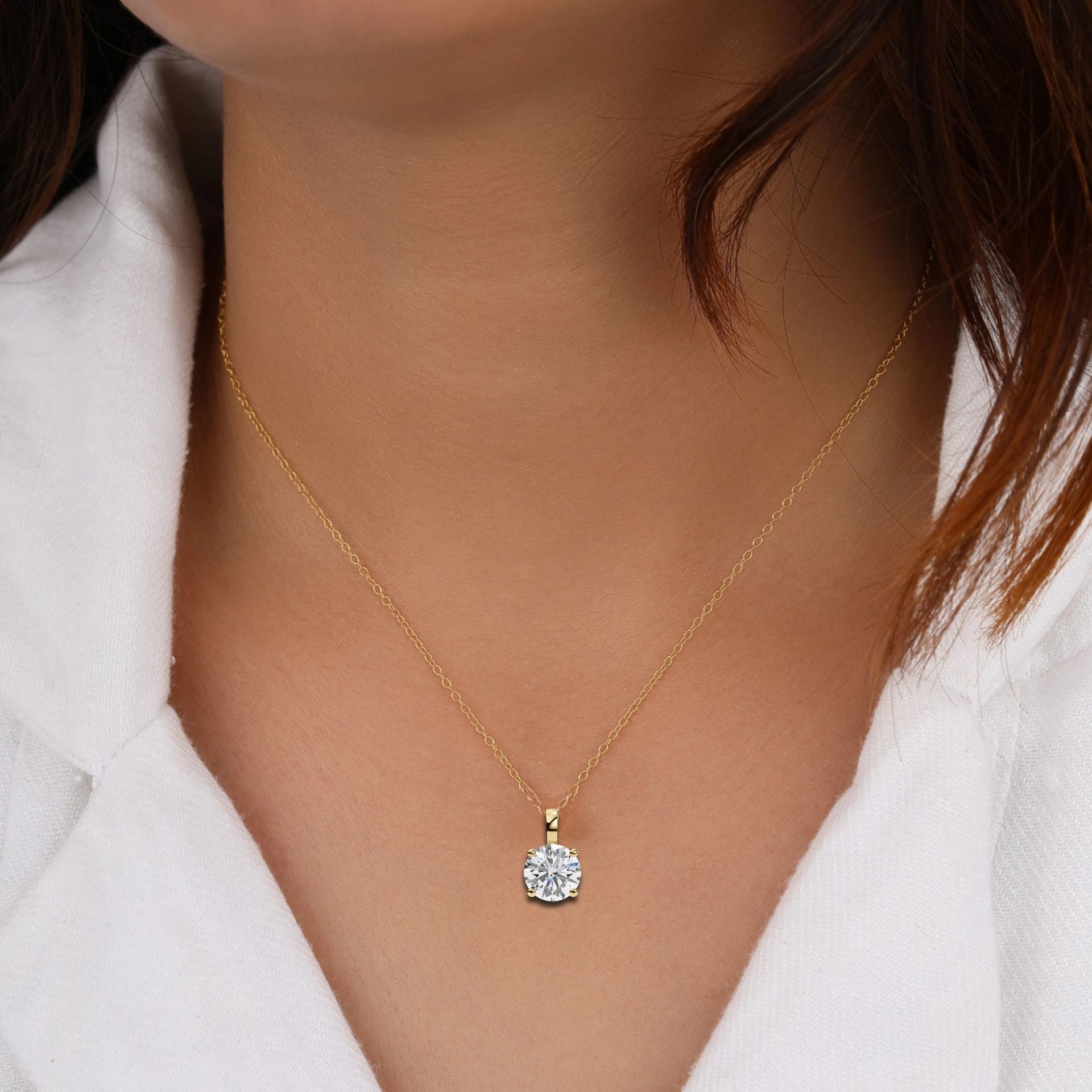 Solitaire Diamond Pendant 360 Animation Renders 3dm stl details 3D print model_1