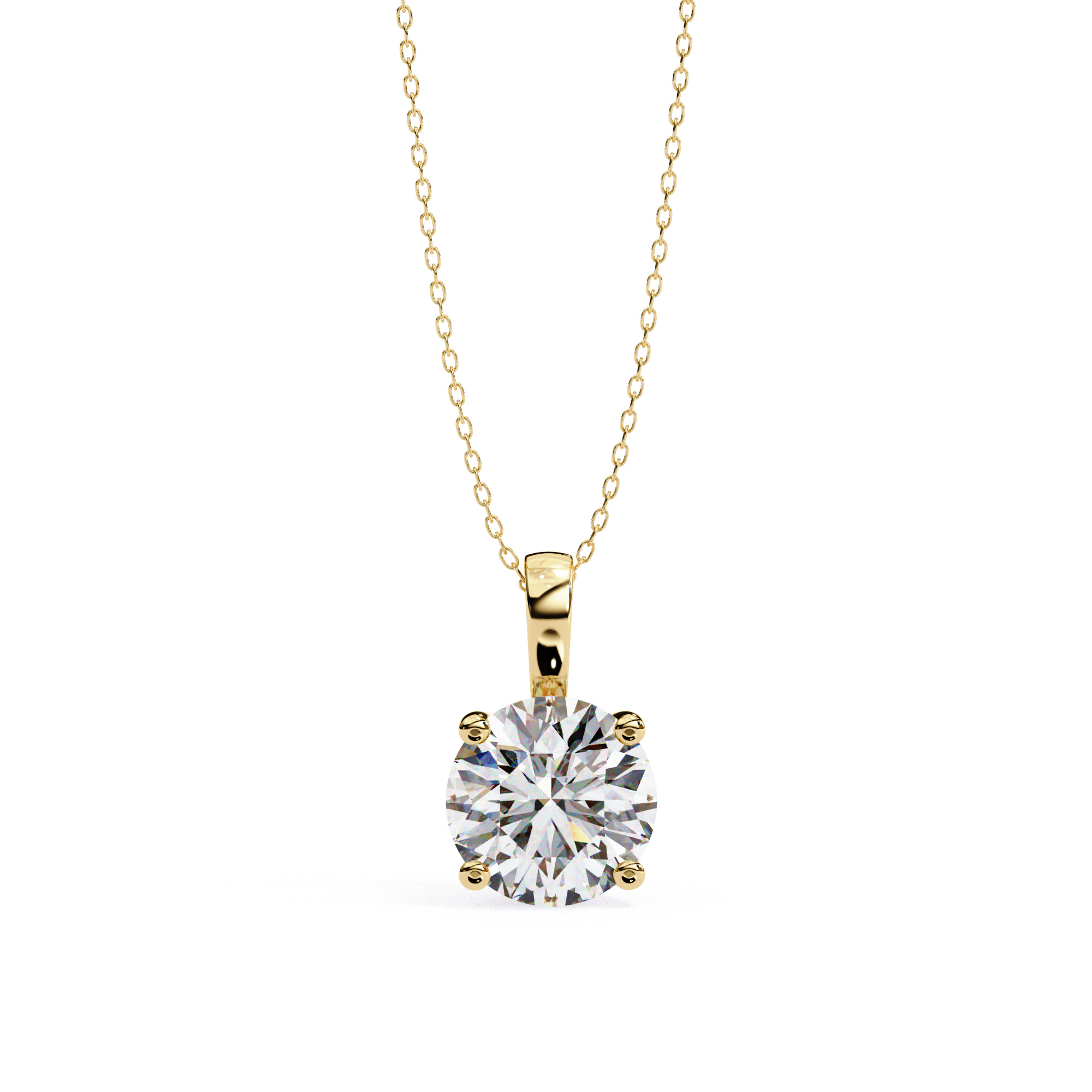 Solitaire Diamond Pendant 360 Animation Renders 3dm stl details 3D print model_16