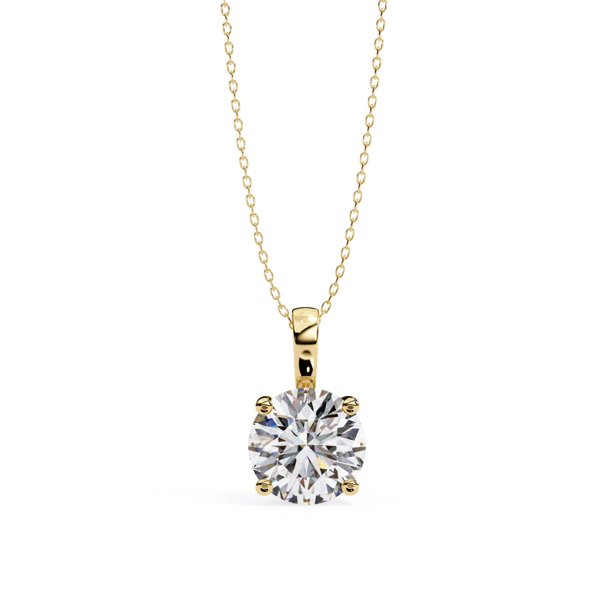 Solitaire Diamond Pendant 360 Animation Renders 3dm stl details 3D print model_15