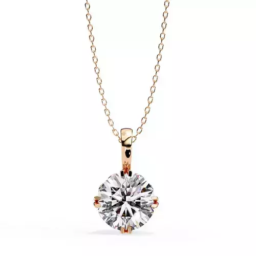 Solitaire Diamond Pendant 360 Animation Renders 3dm stl details
