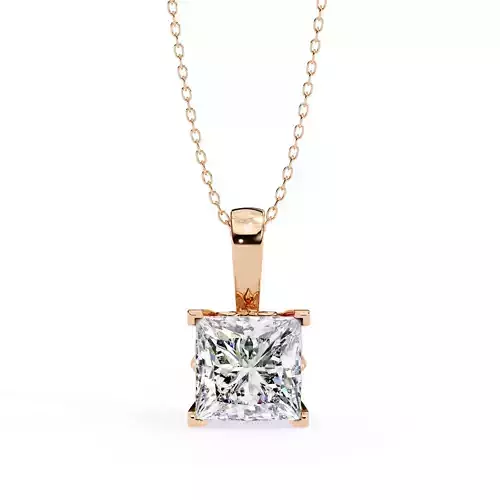Solitaire Diamond Pendant 360 Animation Renders 3dm stl details 3D print model