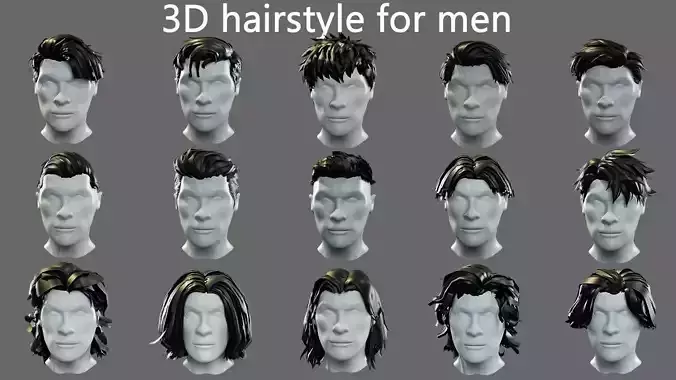 3D hairstyle for men