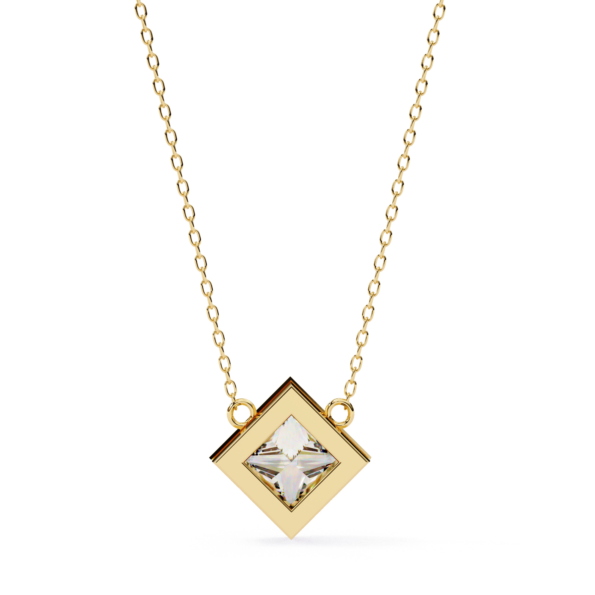 Solitaire Diamond Pendant 360 Animation Renders 3dm stl details 3D print model_20