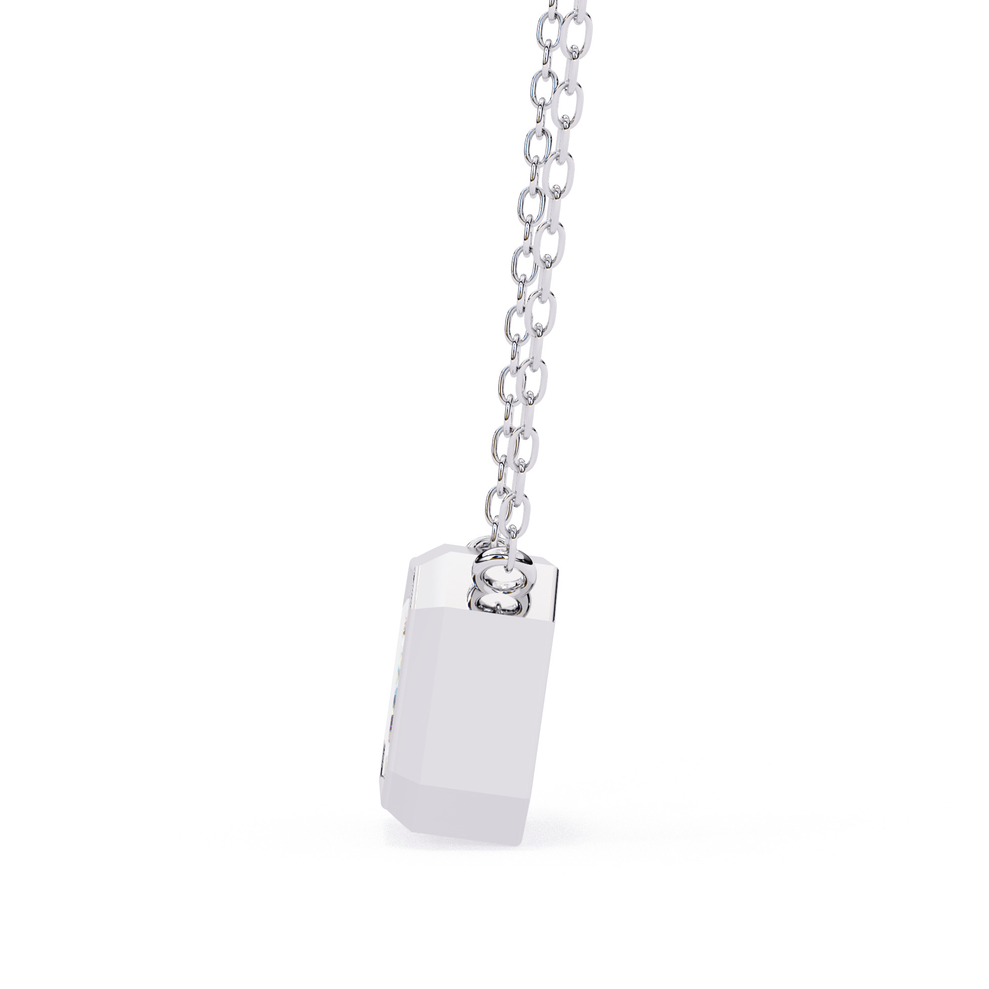 Solitaire Diamond Pendant 360 Animation Renders 3dm stl details 3D print model_11