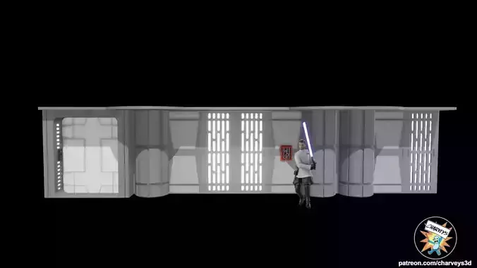 Star Wars Nova Garon Corridor Shelf Diorama for action figures