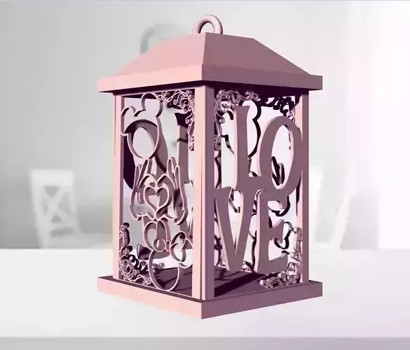 Mickey and Minnie Love Lamp