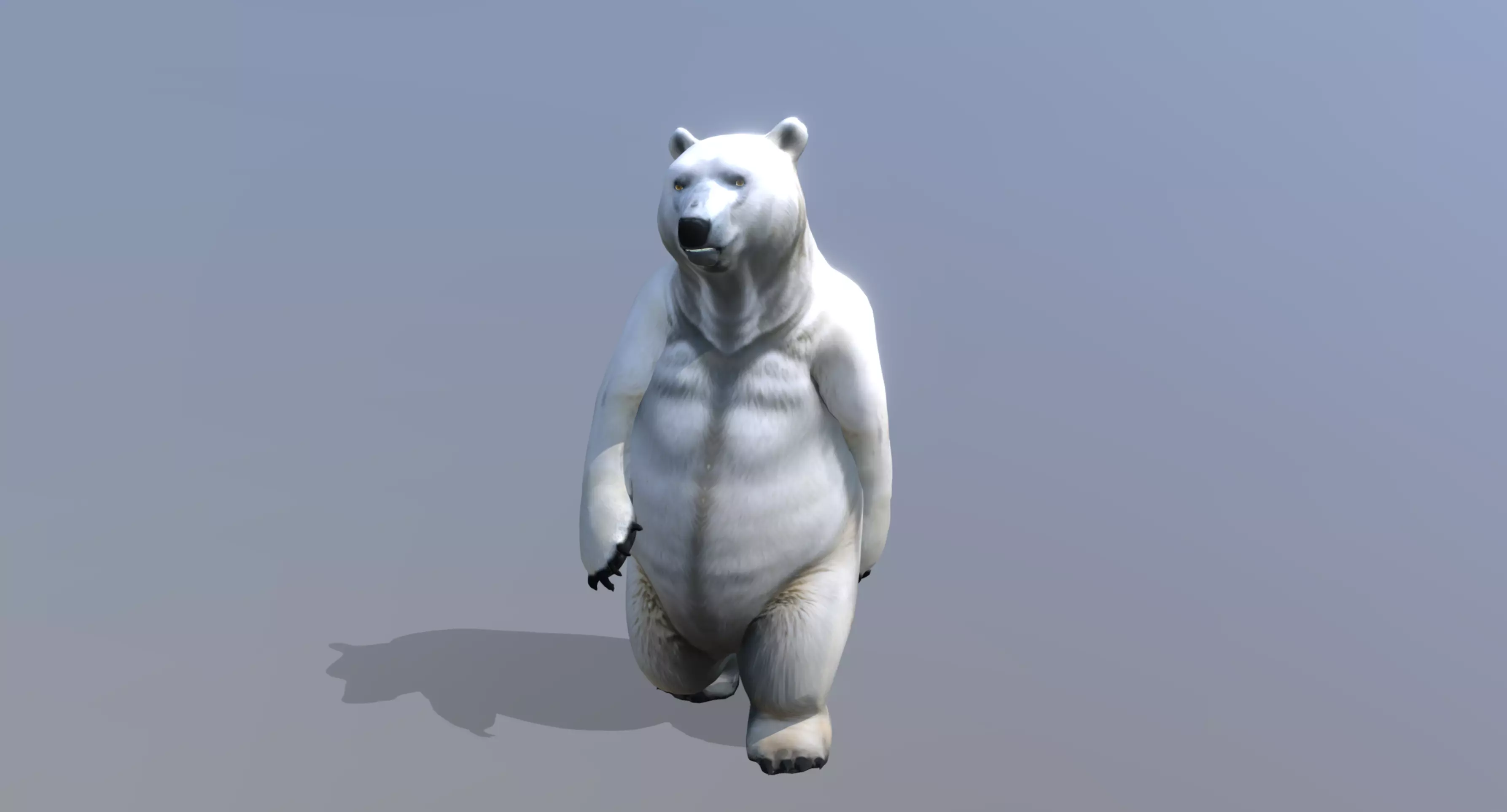Polar bear Low-poly 3D model_0
