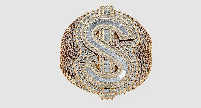 Dollar Ring 3D print model