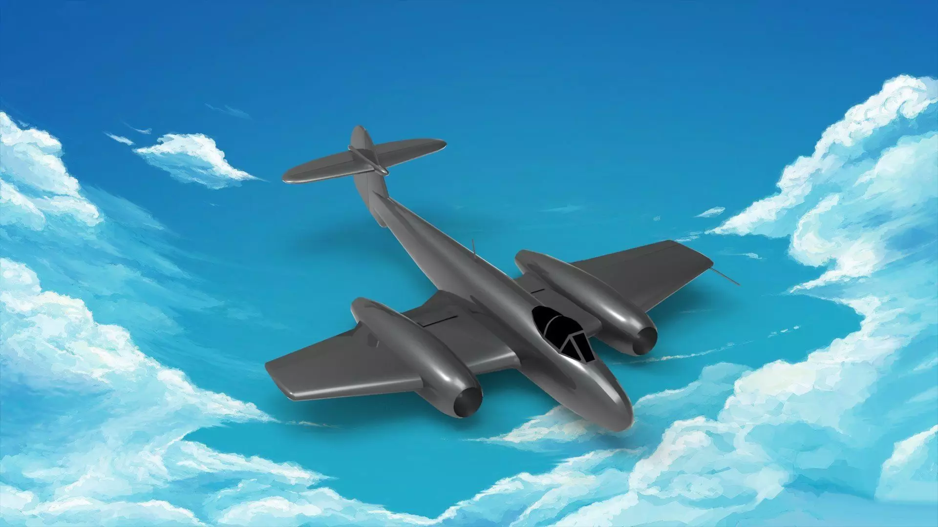 Gloster Meteor 3D model_0