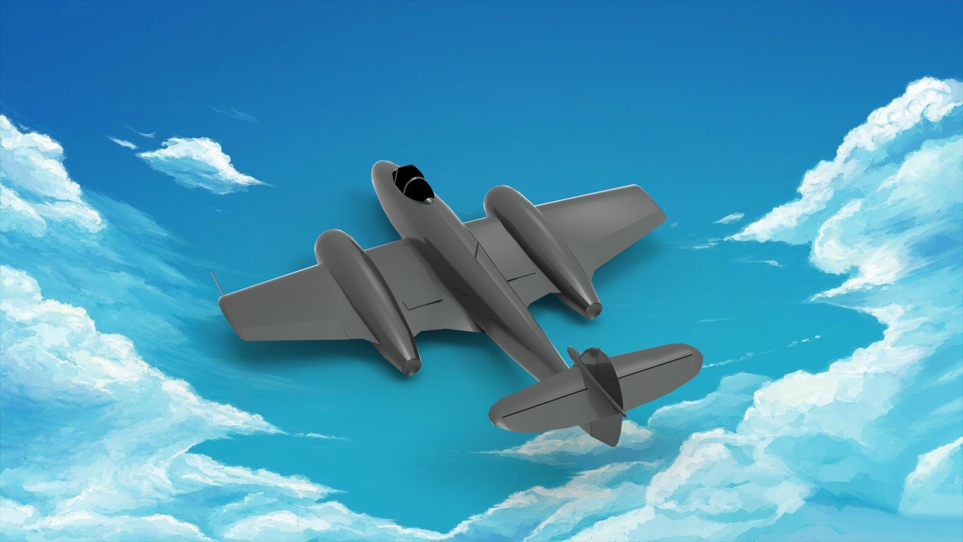 Gloster Meteor 3D model_1