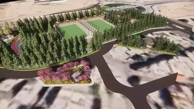 Open sports and entertainment complex