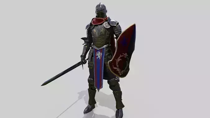 Guardian Knight Low-poly 3D model