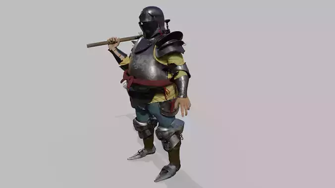 Bulky Armor Low-poly 3D model