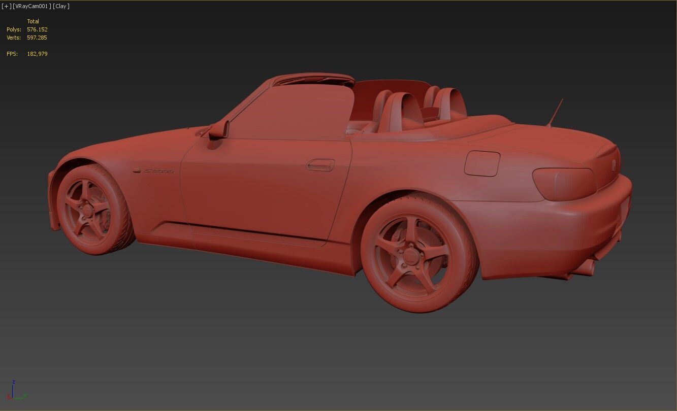 Honda S2000 ap1 3D model_19