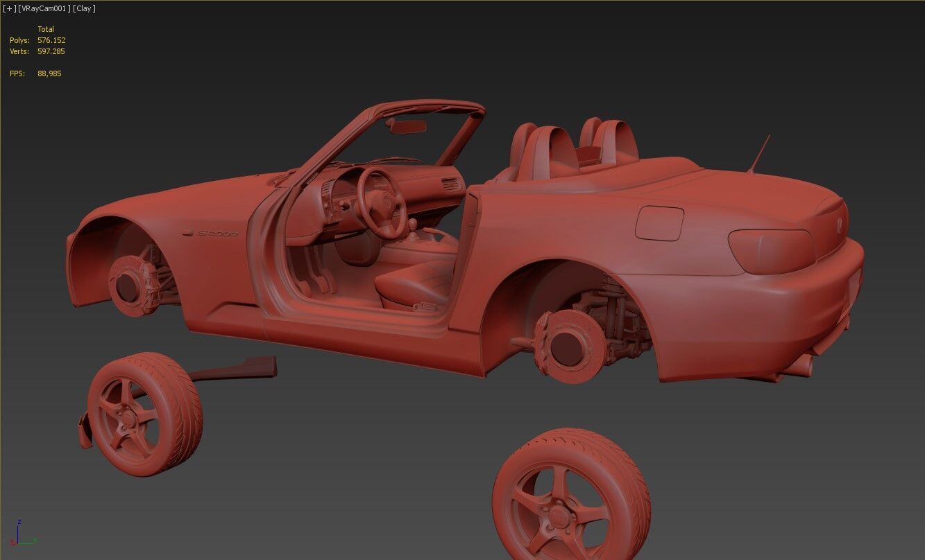Honda S2000 ap1 3D model_20