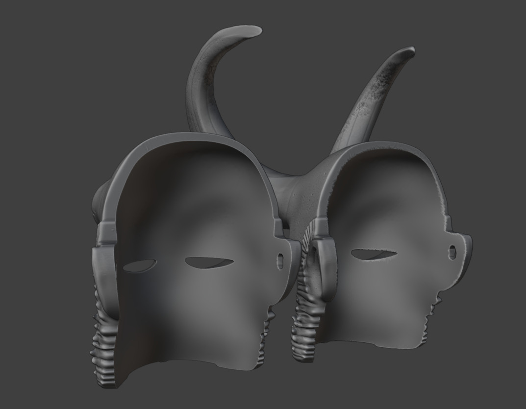 Comic Accurate Hellboy Mask 3D print model_4
