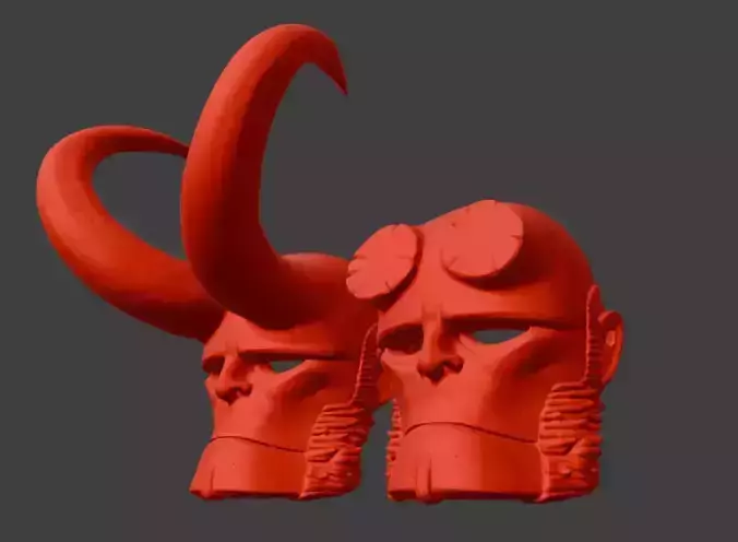 Comic Accurate Hellboy Mask 3D print model