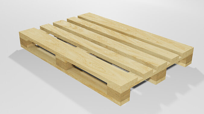 Agglomerate European Pallet Low-poly 3D model