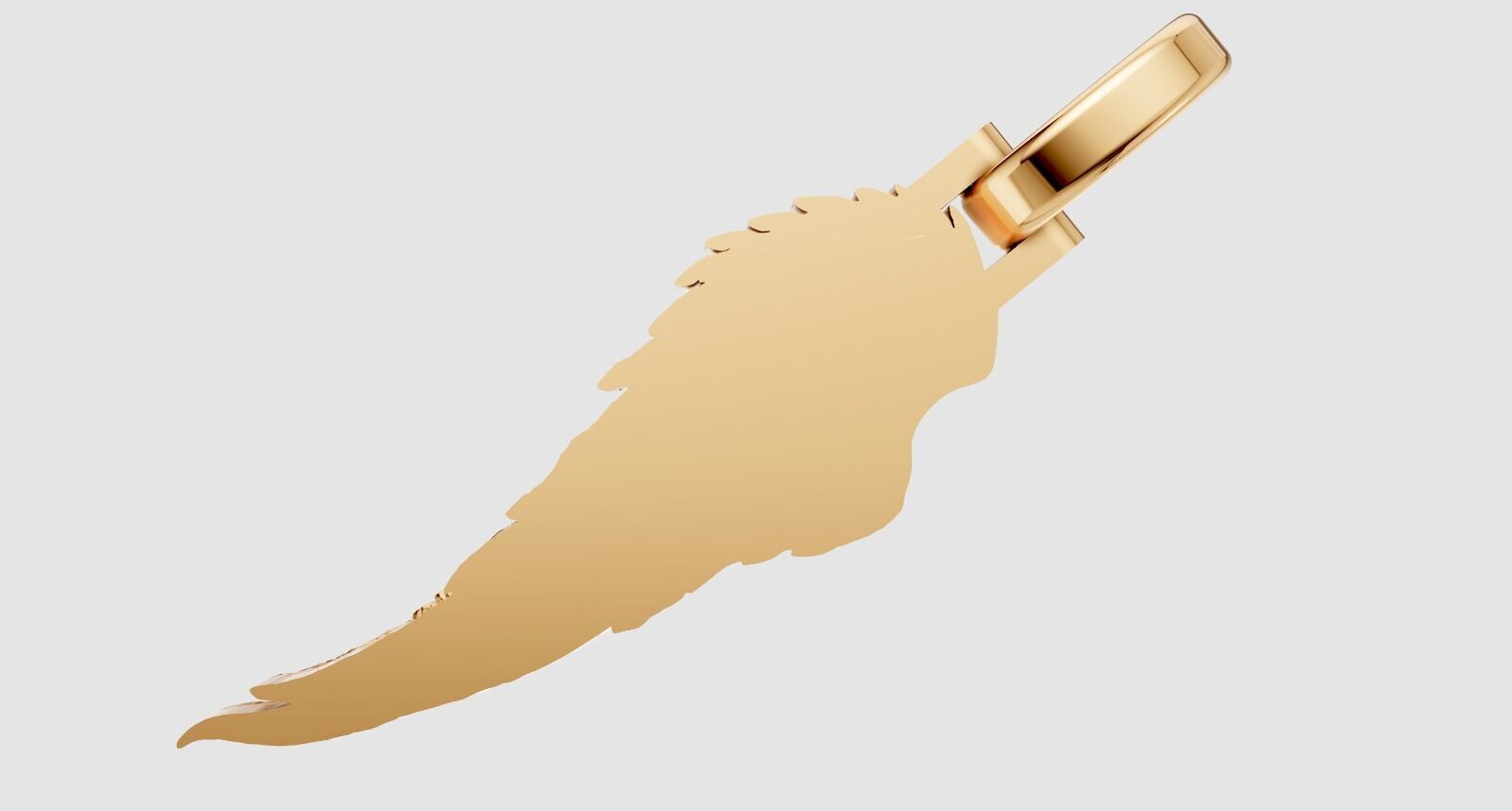 Wings pendant 3D print model_3