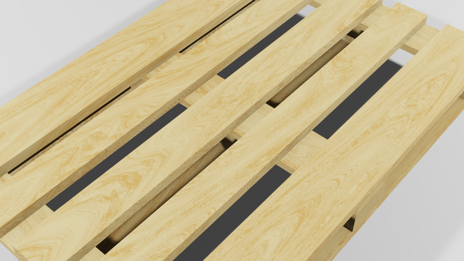 Wooden European Pallet Low-poly 3D model_4