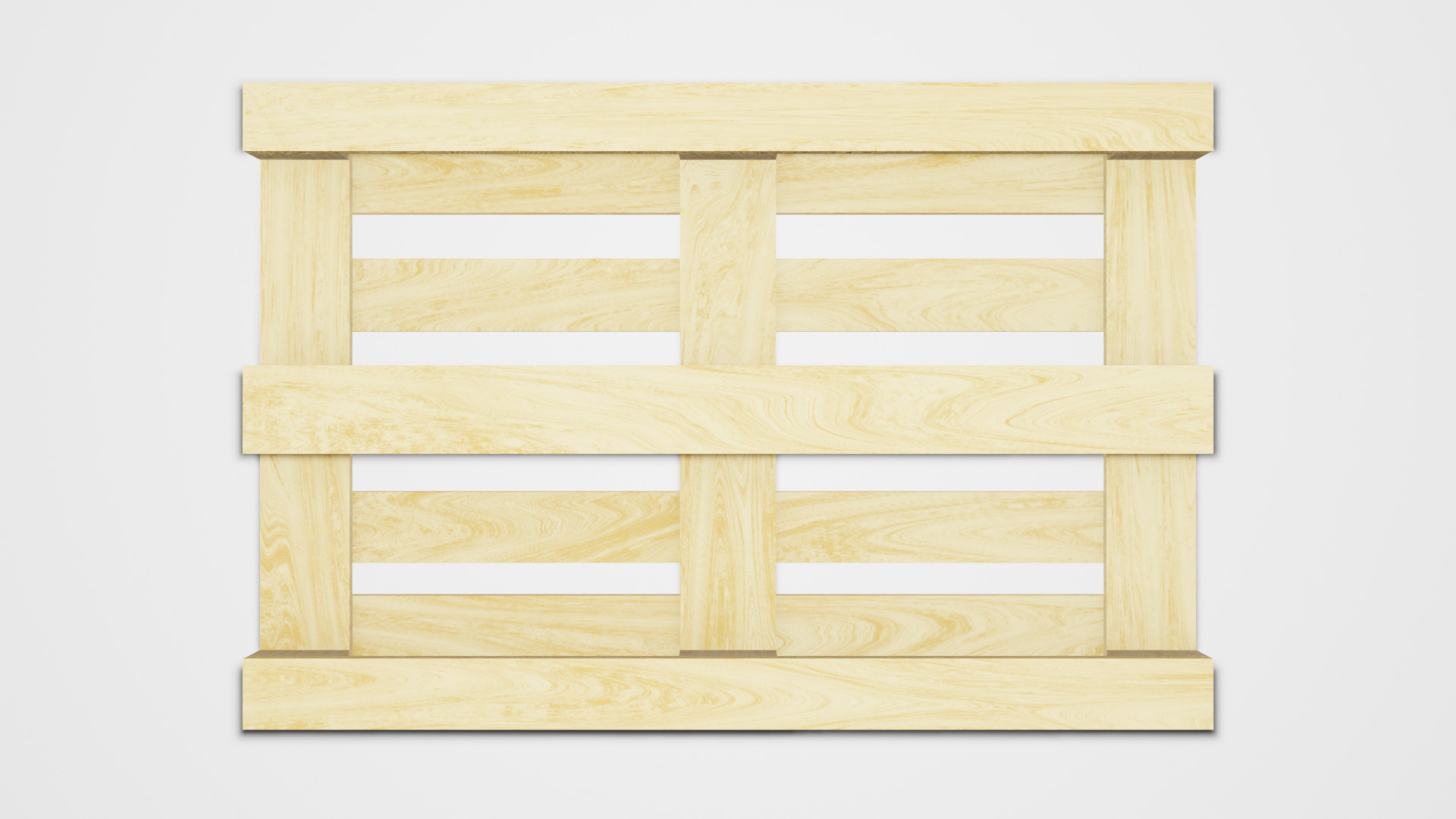 Wooden European Pallet Low-poly 3D model_5