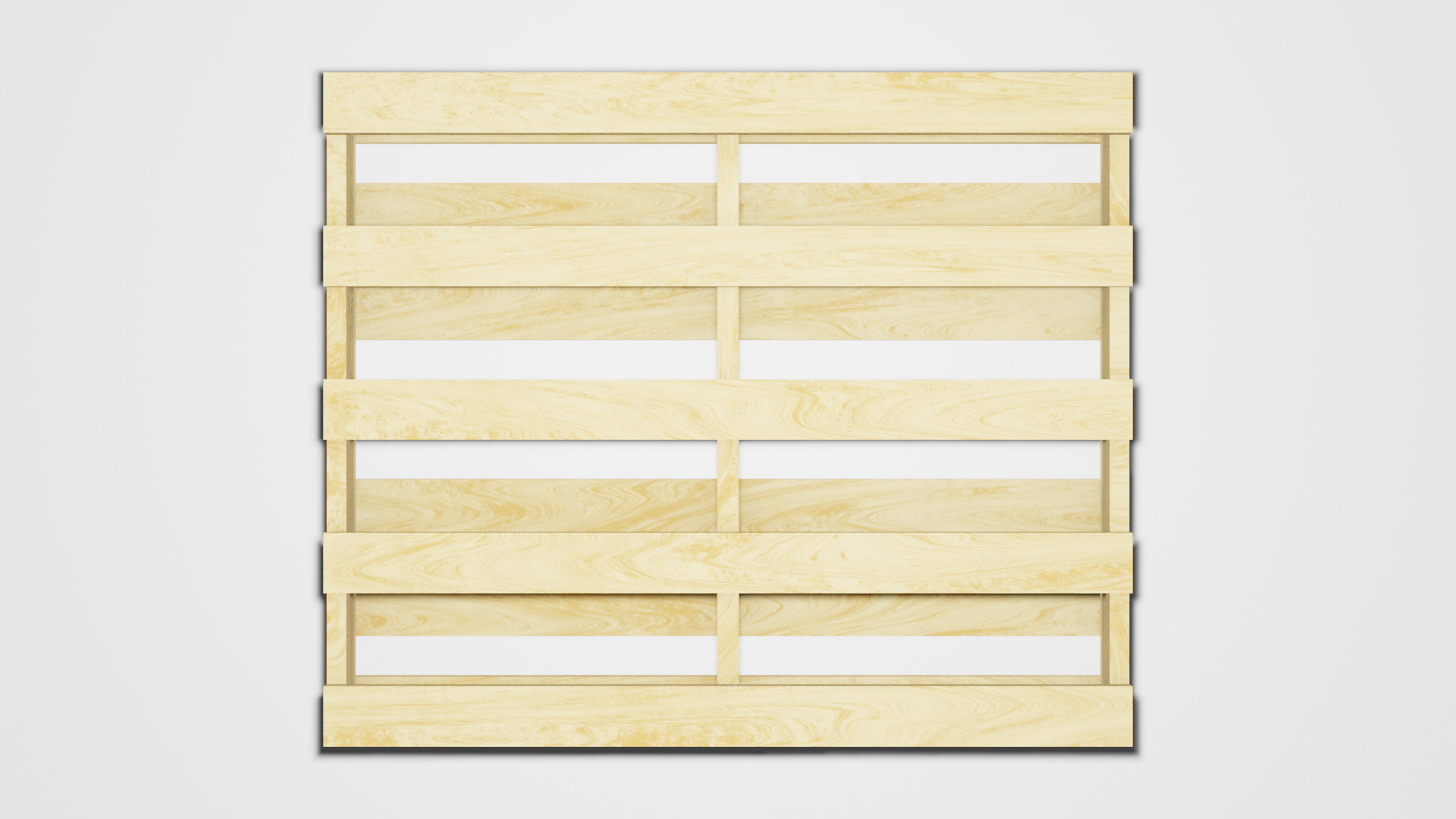 Wooden American Pallet Low-poly 3D model_5